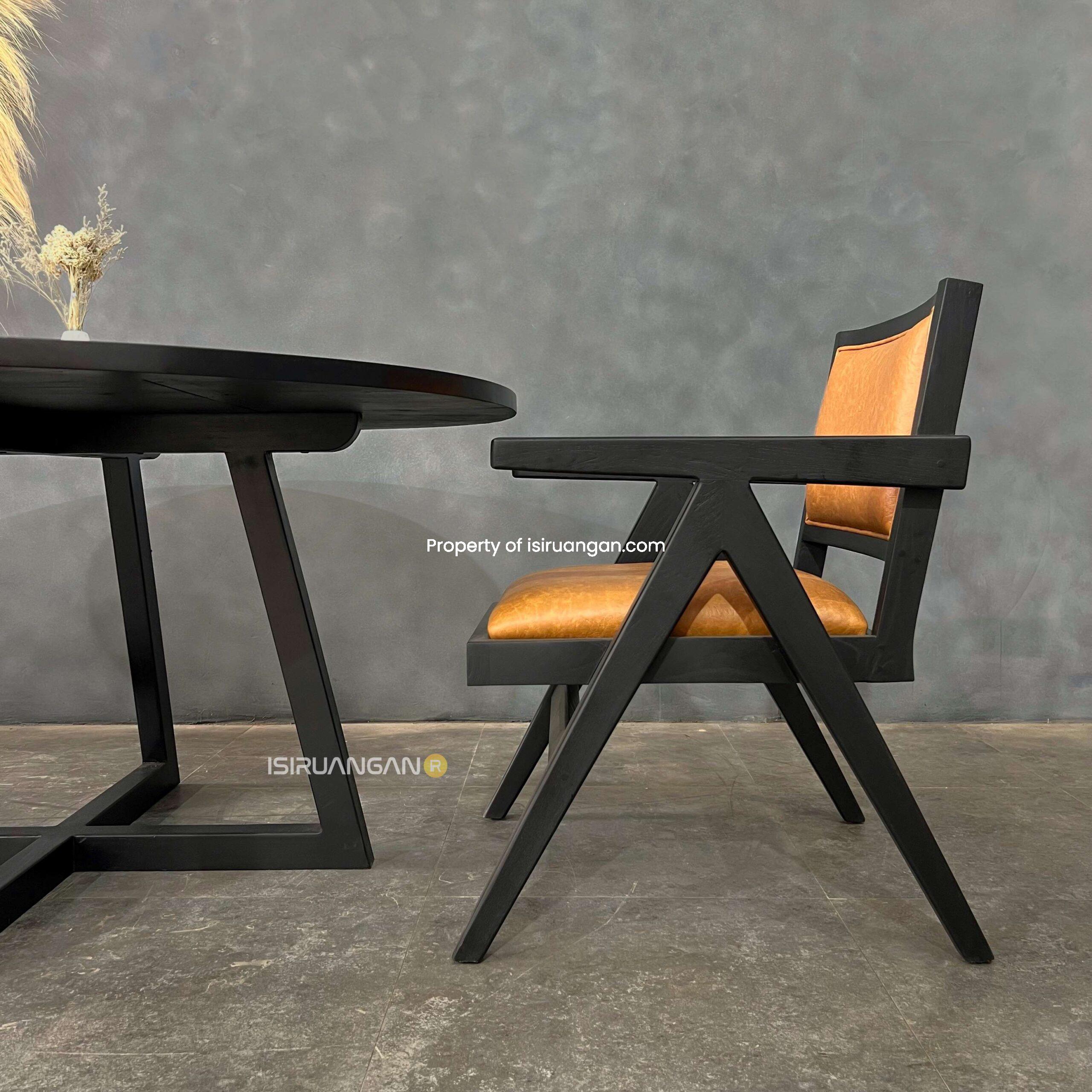 Meja bundar hitam kayu jati meja bundar hitam kayu jati