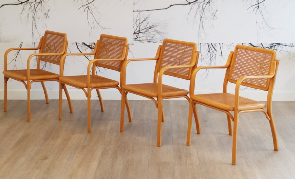 Golden Rattan Dining Chair - Gambar 3
