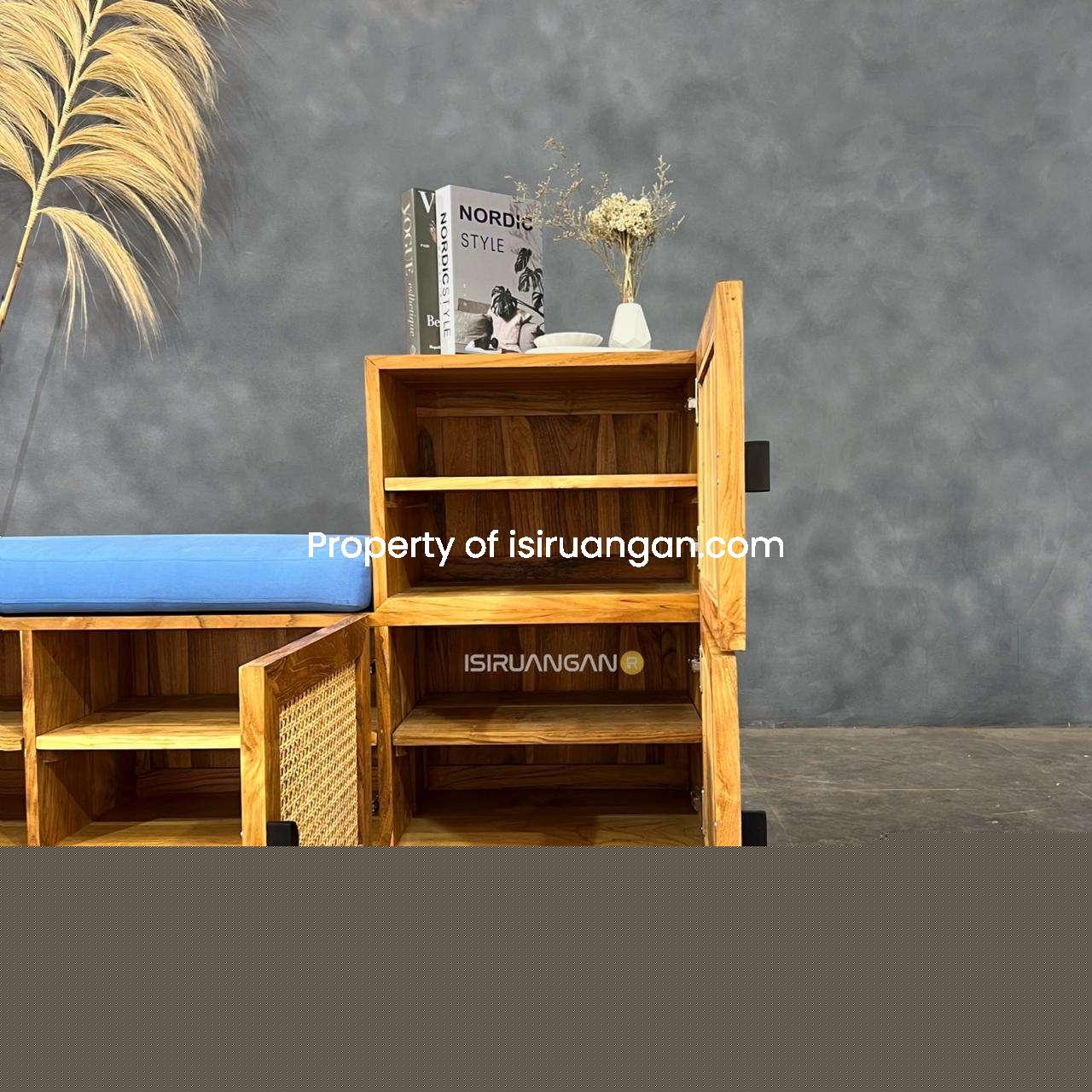 Rak Sepatu Rotan rak sepatu rotan nurul