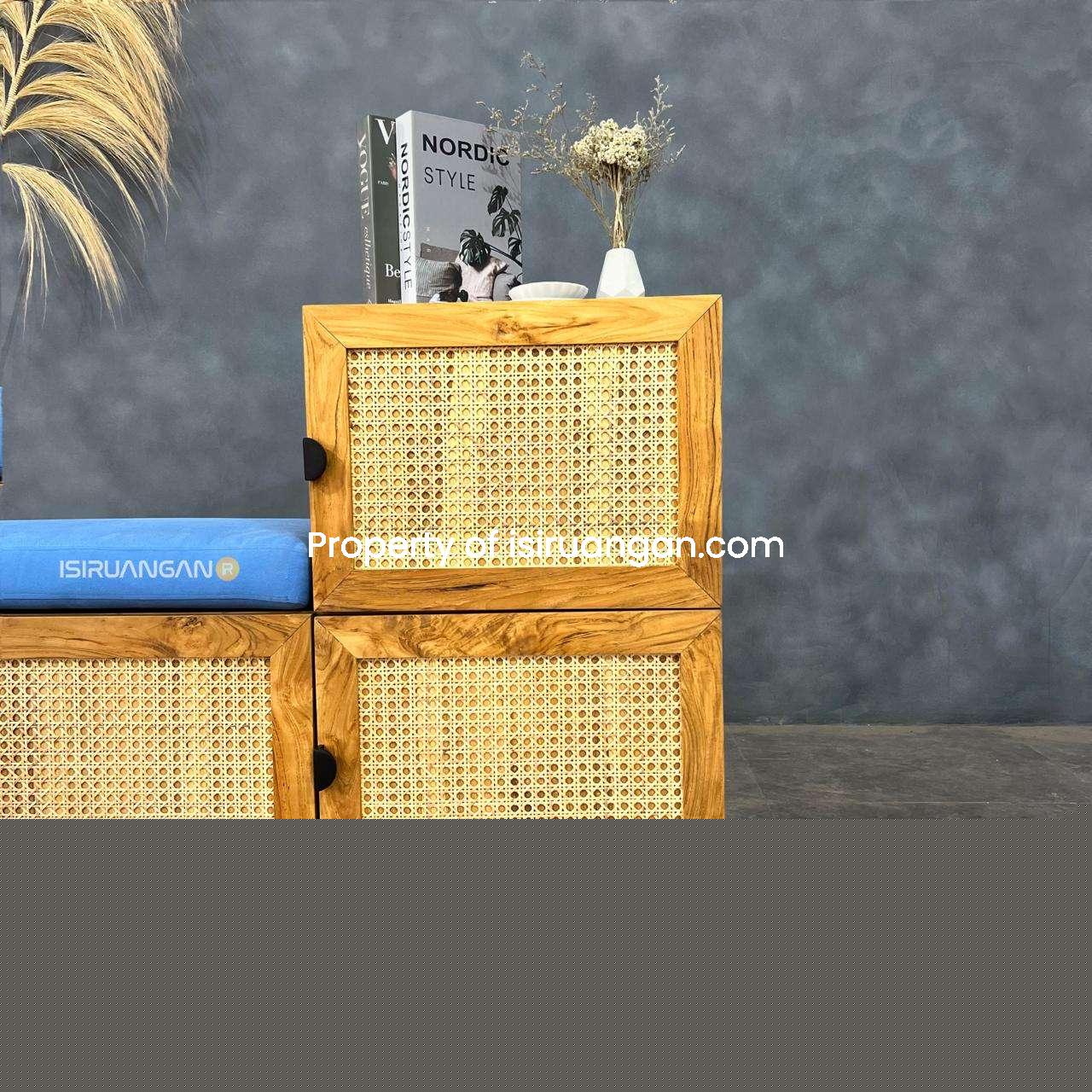 Rak Sepatu Rotan rak sepatu rotan nurul