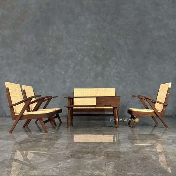 set meja tamu rotan