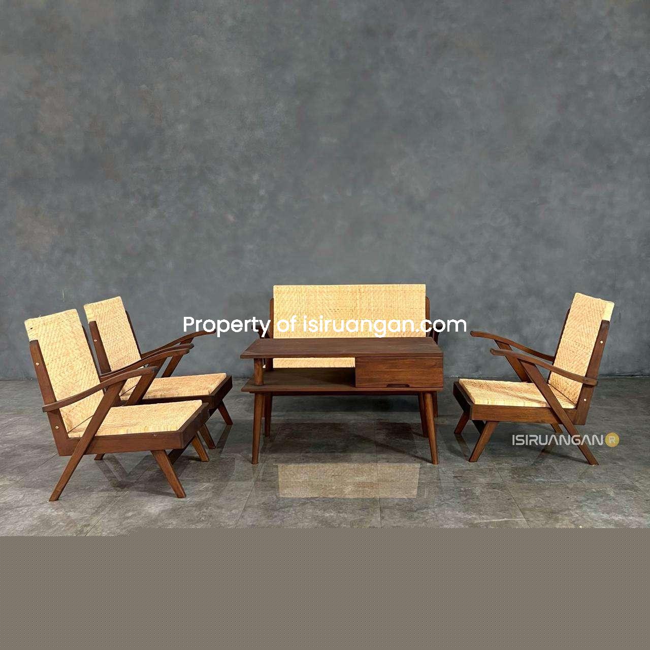 Set Meja Tamu Retro set meja tamu rotan