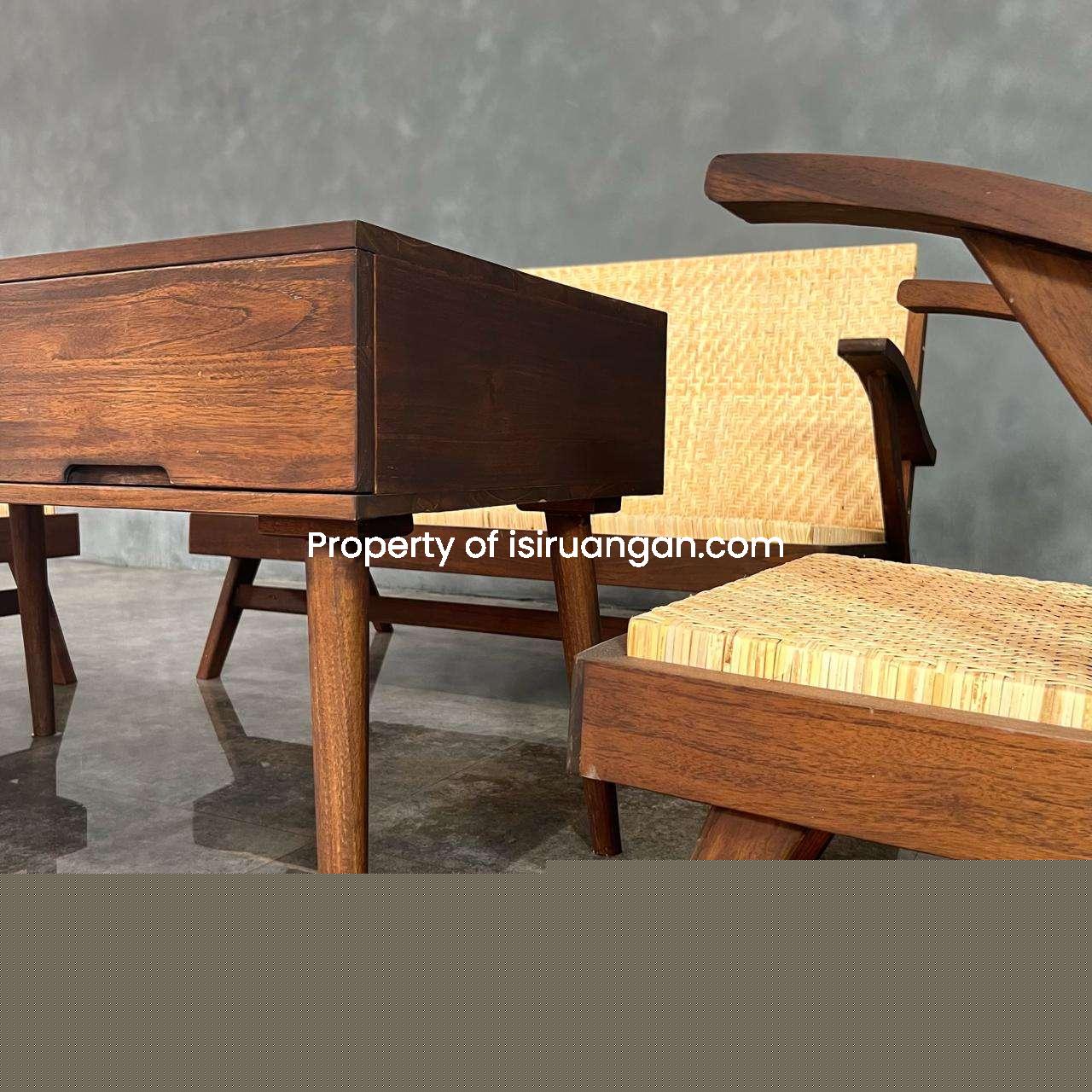 Set Meja Tamu Retro set meja tamu rotan