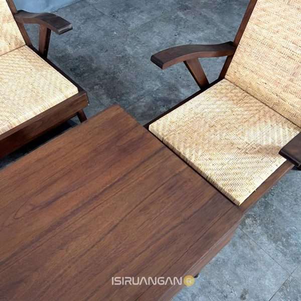 set meja tamu rotan