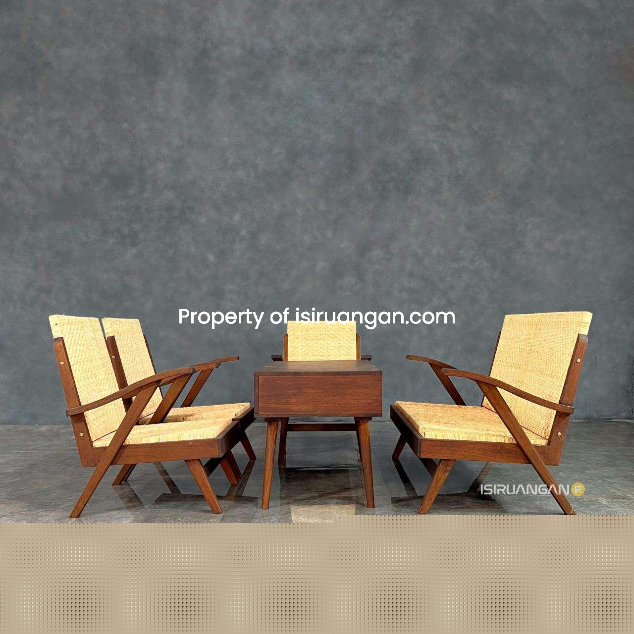 Set Meja Tamu Retro set meja tamu rotan