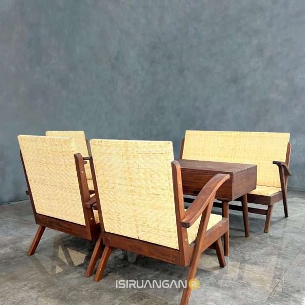 set meja tamu rotan