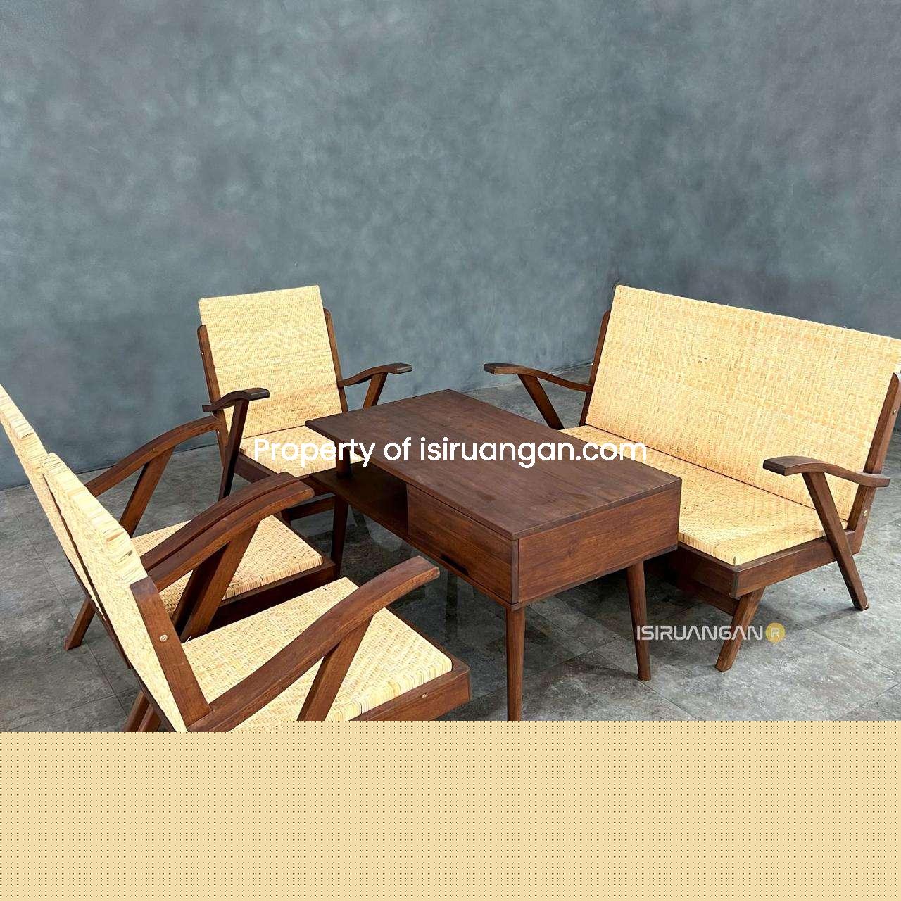 Set Meja Tamu Retro set meja tamu rotan