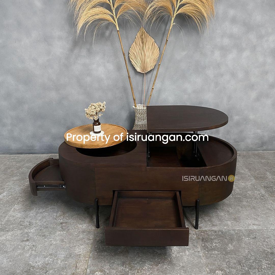 Meja Tamu unik Kayu Jati Plorvis Coffe Table Plorvis