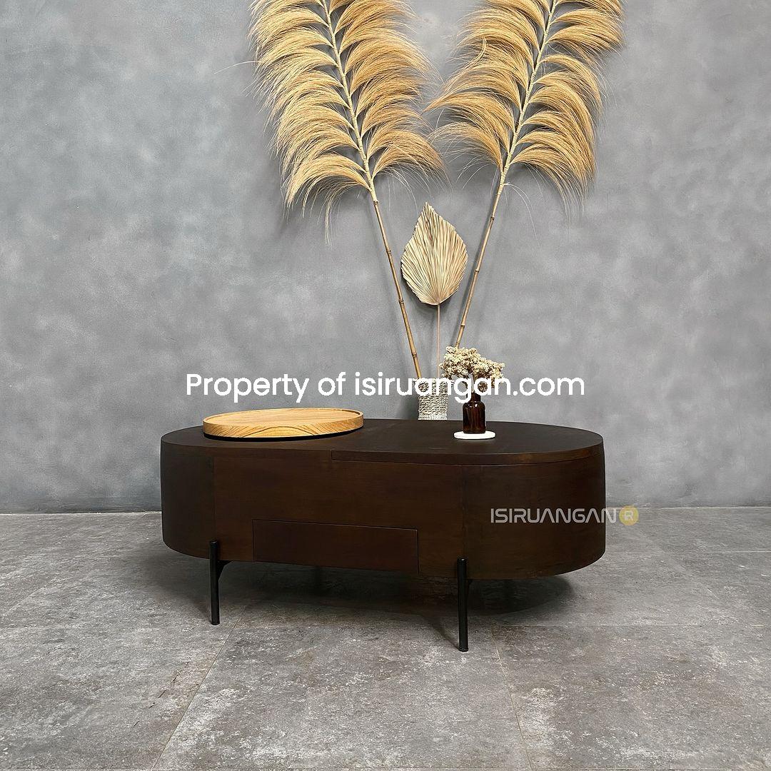 Meja Tamu unik Kayu Jati Plorvis Coffe Table Plorvis