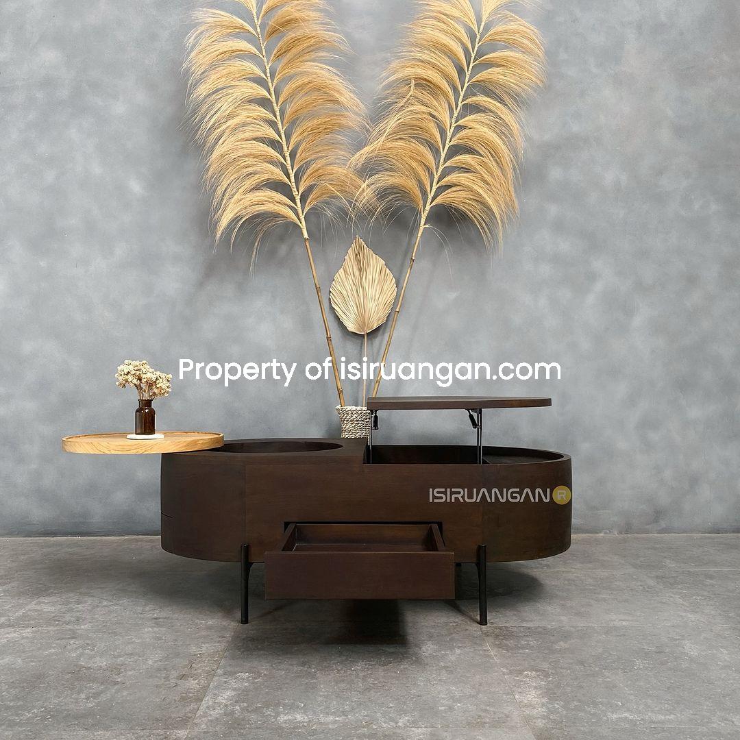 Meja Tamu unik Kayu Jati Plorvis Coffe Table Plorvis