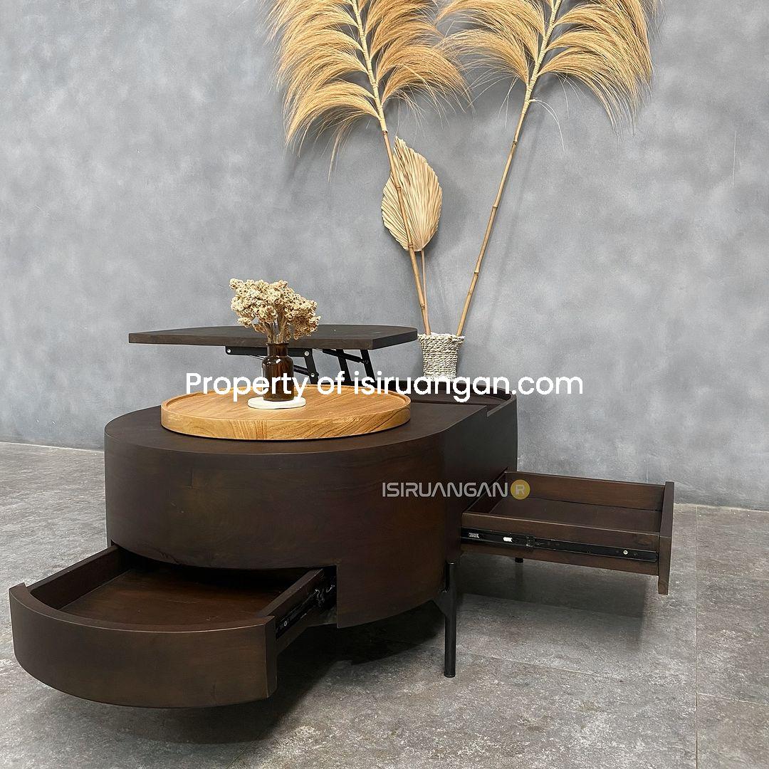 Meja Tamu unik Kayu Jati Plorvis Coffe Table Plorvis