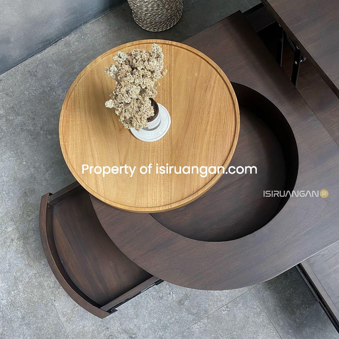 Meja Tamu unik Kayu Jati Plorvis Coffe Table Plorvis