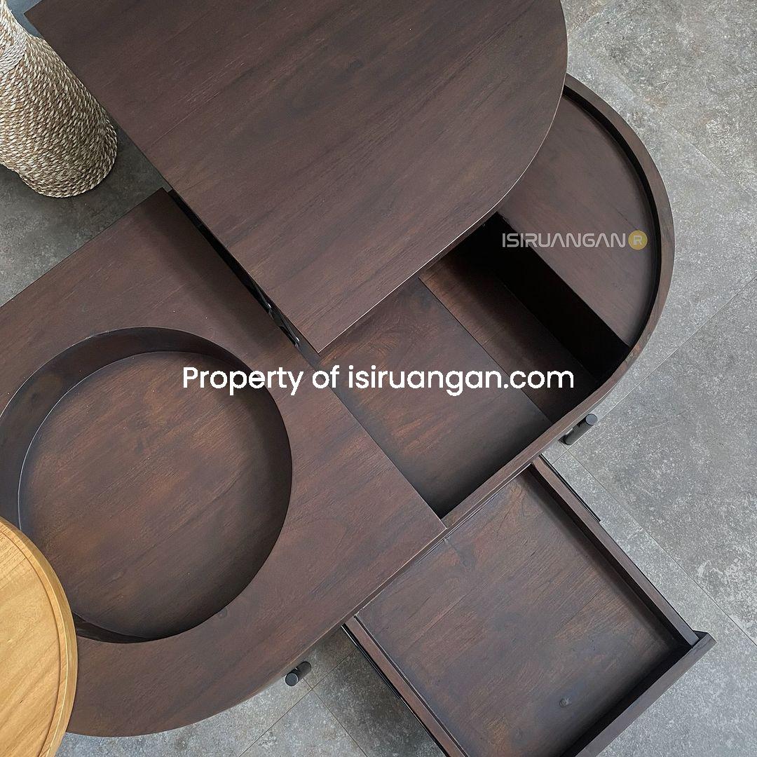 Meja Tamu unik Kayu Jati Plorvis Coffe Table Plorvis