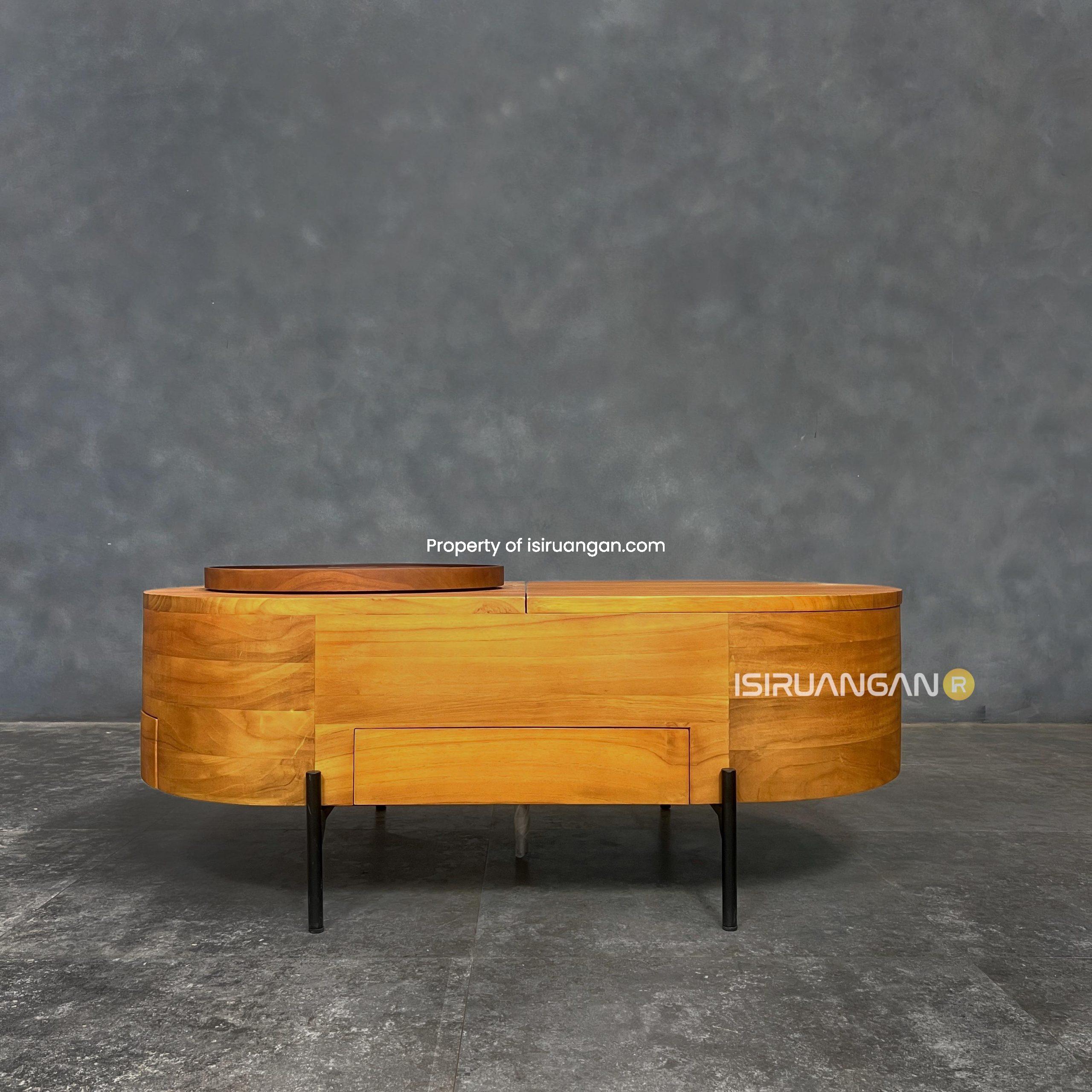 Meja Tamu unik Kayu Jati Plorvis Coffe Table Plorvis