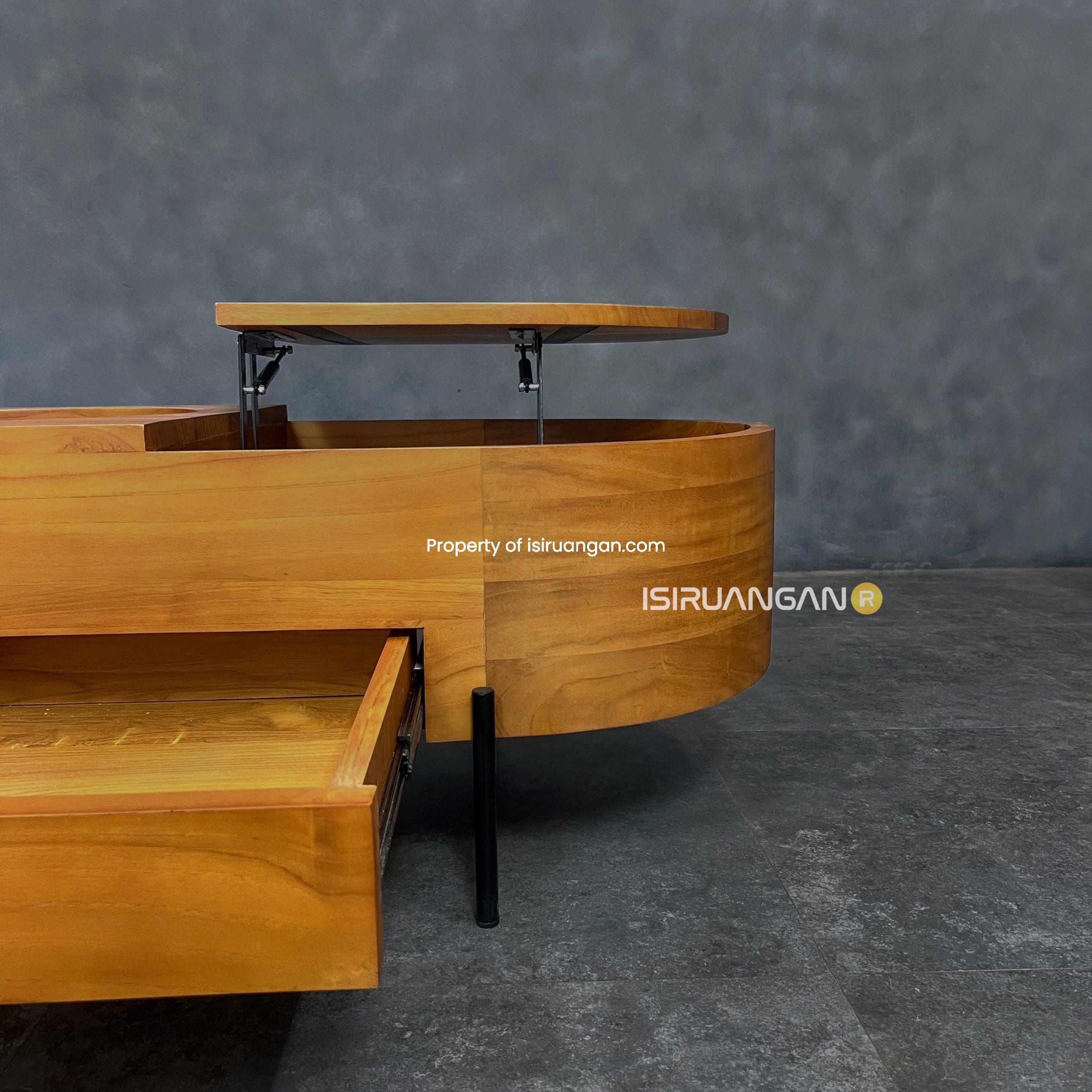 Meja Tamu unik Kayu Jati Plorvis Coffe Table Plorvis