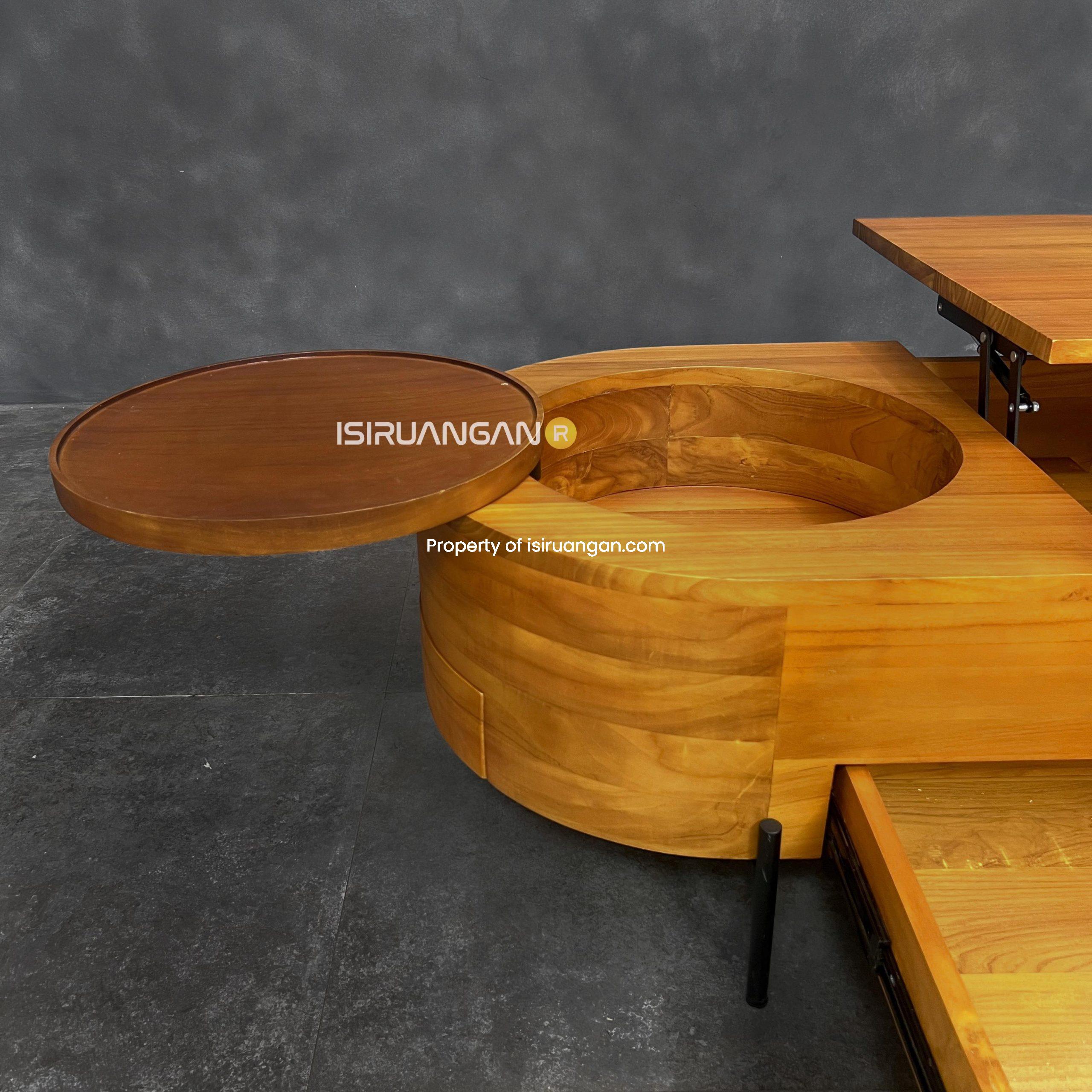 Meja Tamu unik Kayu Jati Plorvis Coffe Table Plorvis